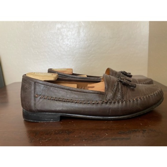 Giorgio Brutini Mens Loafer Dress Shoes Brown Moc Toe Tasseled
